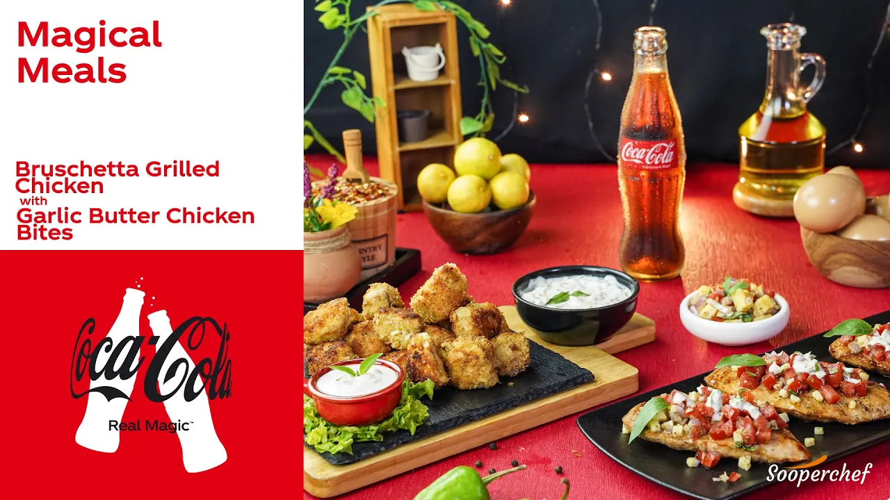 Bruschetta Grilled Chicken with Garlic Butter Chicken Bites Recipe   Magical Meals with Coca-Cola