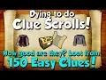 Loot From 150 Easy Clue Scrolls Amazing GP Runescape 3 Dying to do Clues