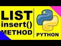 List insert Method Python Programming FREE Tutorial in preparation for Algorithmic Trading