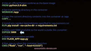 Create a Dockerfile for a Python Flask application