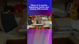 5 month old exploring rhythm and music. #shorts #rickbeato #perfectpitch #music