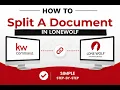 How To Split A Document in LoneWolf