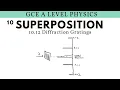 GCE A Level Physics Diffraction Gratings Superposition Chapter