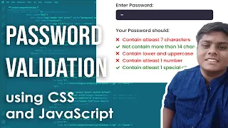How to add a Password Validation feature using JavaScript and CSS Complete tutorial Code Grind