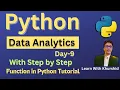Data Analytics Day 9 Mastering Functions in Python Part I