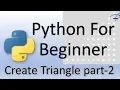 Python Tutorial for Beginners 180 turned Right Triangle with Loops