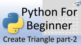 Python Tutorial for Beginners 180 turned Right Triangle with Loops