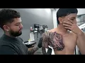 CRAZY JESUS CHEST TATTOO MY CLIENT WAITED 3 MONTHS