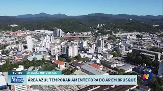 Motoristas recebem alerta após sistema da Área Azul sair do ar em Brusque