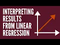 Interpreting the Summary table from OLS Statsmodels Linear Regression
