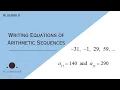 How to write equations for arithmetic sequences quickly and simply ACT Prep Algebra 2