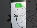 winter snowman coloring page free