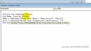 14 Visual Basic 6 0 in Urdu - Working With InputBox