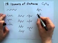The 18 Isomers of Octane C8H18 DRAWN for you