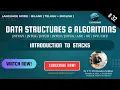 Introduction to Stacks Data Structures in Telugu Er Y V D Chandra Sekhar