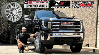 SUPER RARE SINGLE CAB 2024 GMC Sierra 2500 20 G22 OE Reps SuspensionMAXX Keys 37 Nitto Ridge