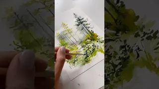 How to Paint a Misty Forest Easy Watercolor Tutorial for Beginners