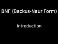 Introduction to BNF Backus-Naur Form A-Level