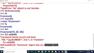 Chapter 02 17 - Python Frozen Set Data Type Frozenset method in Python
