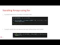24 Iterating Arrays