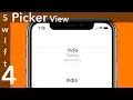 How to use UIPickerView Swift 4 Xcode 9 0