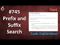Prefix and Suffix Search Live Coding with Explanation Leetcode - 745