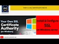 How to install run a site using Https on IIS Install SSL certificate for website Part 5