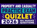 Property And Casualty Practice Exam Quizlet 2026 Real Insurance Questions