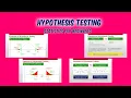 Hypothesis Testing Inferential Statistics
