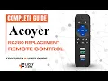 How to Use Acoyer RC280 Replacement Remote Control Setup and Features