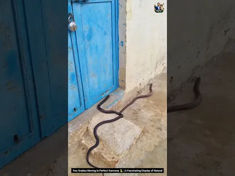 Two Snakes Moving in Perfect Harmony π | A Fascinating Display of Natural Behavior #Snake #Wildlife