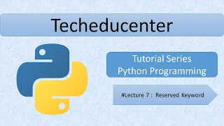 Reserved Keyword in Python