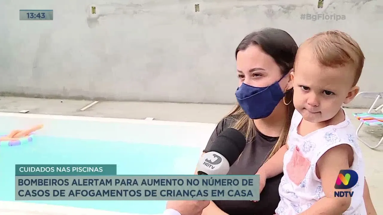 Bombeiros alertam para aumento no número de casos de afogamentos de crianças em casa