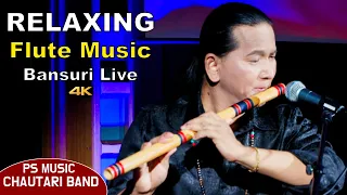 Relaxing Flute Music | Bansuri Live | Basuri Dhun | Flute Song | Instrumental Music | Meditation 4K