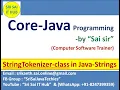 StringTokenizer class in Java Strings Strings in Java java util package Enumeration i