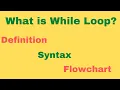 While Loop Definition syntax flowchart simanstudies