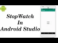 How To Made Stopwatch in Android Studio How To use Chronometer in Android Studio