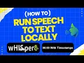 Run OpenAI Whisper Locally Offline - Fast Speech-to-Text with whisper cpp