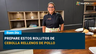 Prepare estos rollitos de cebolla rellenos de pollo