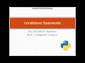 Python Conditional Statements Part 3