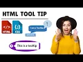 Create Tooltip in html interesting Concept Small Popup