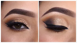 Smokey Simple glitter eye makeup Tutorial || Step by step easy party/ Festival eye makeup || Shilpa
