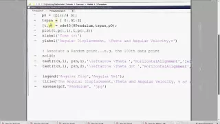 Solving a second order differential equation SimplePendulum in Matlab