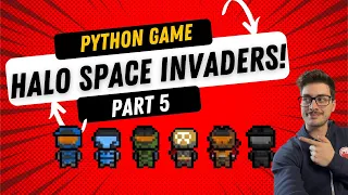 Making Halo Space Invaders Game In Python Part 5 - Game Over Restart and Menus