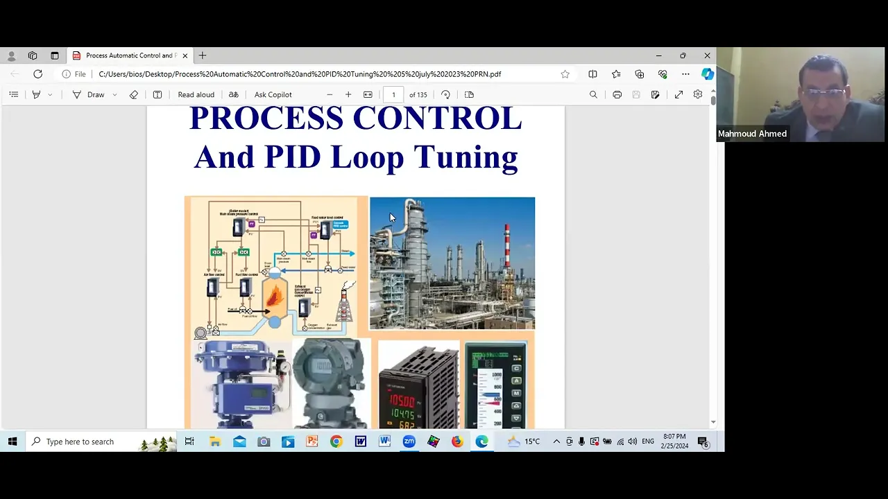 Process Control and PID Loop Tuning من دورات التحكم الألى