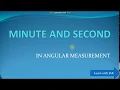 Angular Minutes and Seconds
