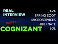 Cognizant real time java interview series Interview 15 part 1