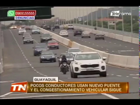 Pocos conductores usan nuevo puente y el congestionamiento vehícular sigue