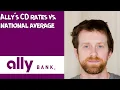 Ally s CD rates vs national average