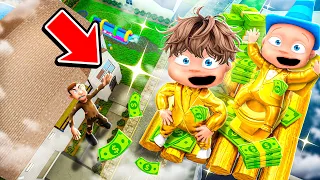 Building a RICH ONLY SKYBASE in Whos Your Daddy